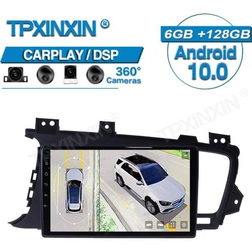 6+128G For Kia K5 2015+ Android 10 Car 360 HD Auto Surround View Camera Car Multimedia Player Stereo Radio GPS Navigtion