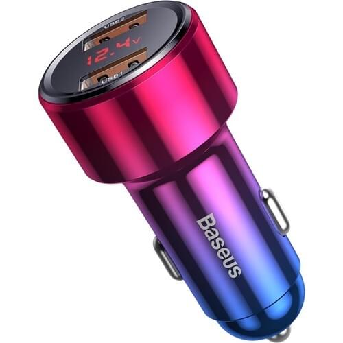 Baseus CCMLC20A-09 Magic Series Dual Qc Digital Screen 45W Smart Fast Car Charger Red