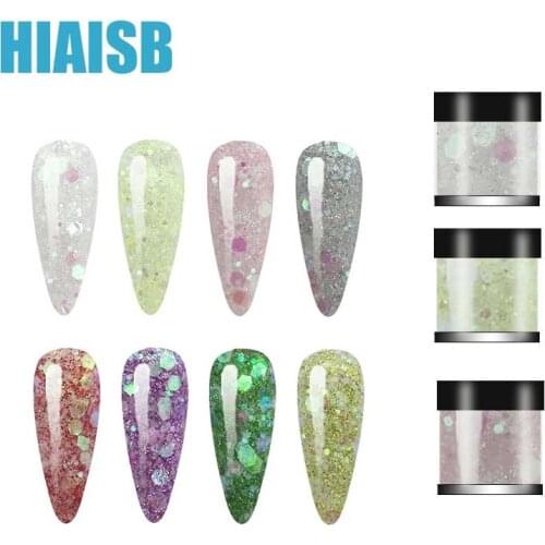 8PCS Nails Glitter Decoration Art DIY Design For Acrylic Powder UV Gel Accessories Manicure Supplies Nail Glitter Decor 2021