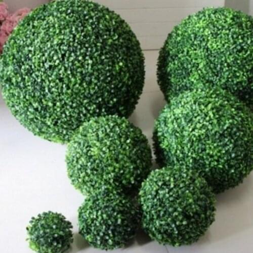 Large Outdoor Decoration plants plastic grass ball Green Artificial Plant Ball Topiary Tree Boxwood Wedding Party