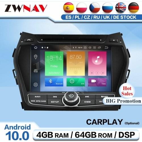 Carplay 2 Din Android For Hyundai IX45 Sante Fe 2014 2015 2016 2017 2018 Radio Receiver Audio Stereo Video Player GPS Head Unit
