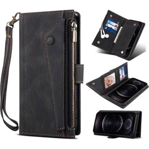 With Lanyard PU Leather Card Wallet TPU Bumper Cover Coque For One Plus OnePlus Nord CE N 200 N200 5G Case Shockproof Fundas