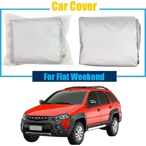 Cawanerl Car Cover For Fiat Weekend Vehicle Outdoor Sun Rain Snow Resistant Protector Anti UV Cover Sun Shade Dust Proof