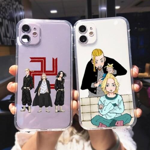 Tokyo Revengers Phone Case for Iphone 11 Pro 12 Mini XS Max XR X 8 7 6 6S Plus SE2020 Soft Clear Japan Anime Cover Shell Coque