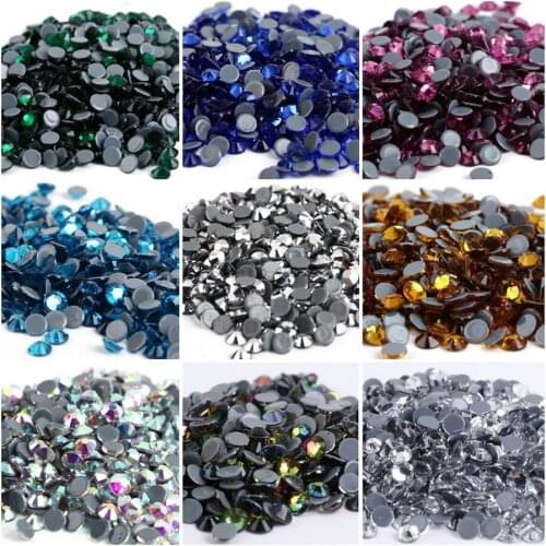 DHL 200bag Hot Fix White Rhinestone Super Bright Glass Strass Iron On Crystal Hotfix Rhinestones Fabric Shoe Sewing