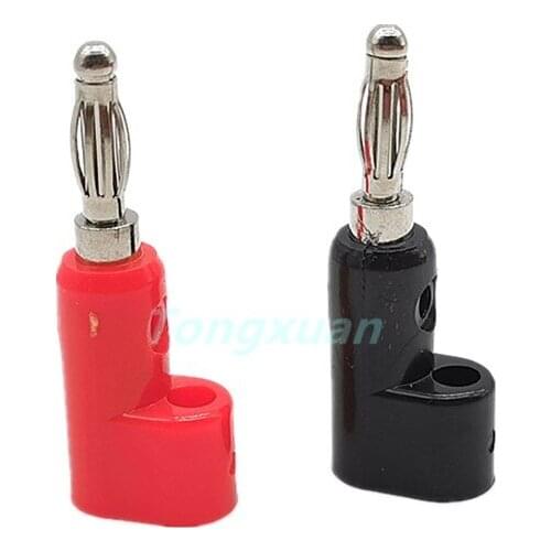 10pcs Electrical Connecting Tool 4mm Banana Jack Plug Socket Gun type Fix Stackable Banana Connector Plug