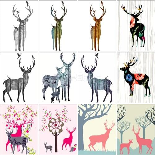 EverShine Painting By Numbers Deer For Adults Hand Painted Paint Of Numbers Animals Hobby Art Home Decoration