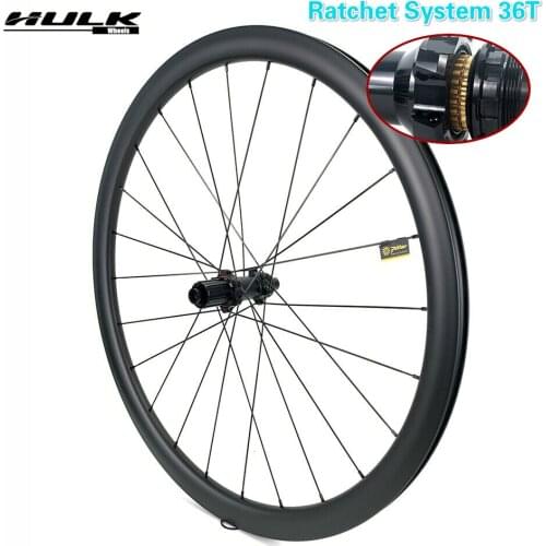 HULKWHEELS Road Disc Carbon Bicycle Wheelset 24-24H RD13 Ratchet Ratchet System 36T Hub For Cyclocross Road Bike Cycling Wheels