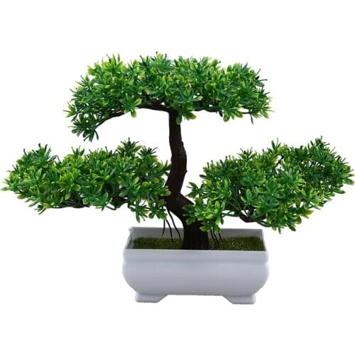 18CM Plant Simulation Ornament Artificial Bonsai Home Office Decor Pine Tree Gift DIY Pot Garden Decoration