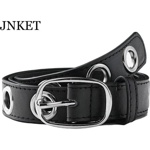JNKET New Serpentine Pattern Cinturon Punk Pin Buckle Womens Belt PU Leather Waist Belt Grommet Rivets Waist Belt Jeans Belt