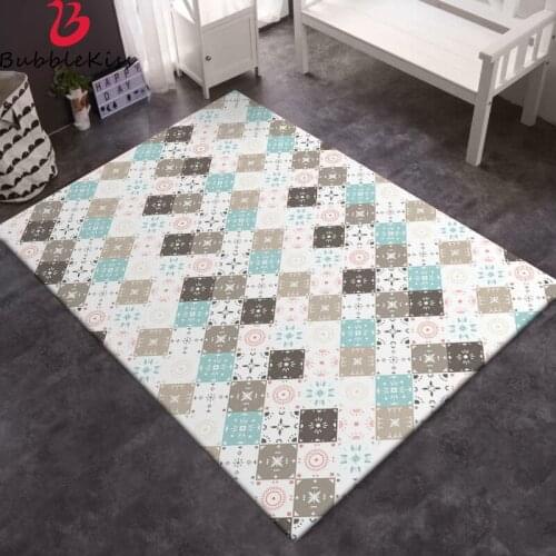 Bubble Kiss Nordic Style Colorful Diamond Pattern Carpet Home Area Rugs for Living Room Decor Non-Slip Bedside Floor Mat 2021