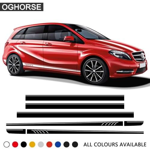 507 Styling Decal for Mercedes Benz B Class W246 W247 B180 Accessories Door Side Stripes Skirt Sticker Car Hood Rear Roof