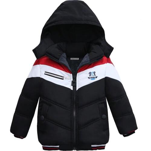 2021 New Winter Boys Jackets Keep Warm Thick Casual Hooded Kids Coats Resist The Severe Cold Toddler Children Clothing