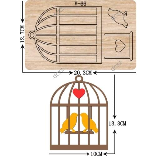 New bird cage wooden dies cutting dies for scrapbooking /Multiple sizes /V-66