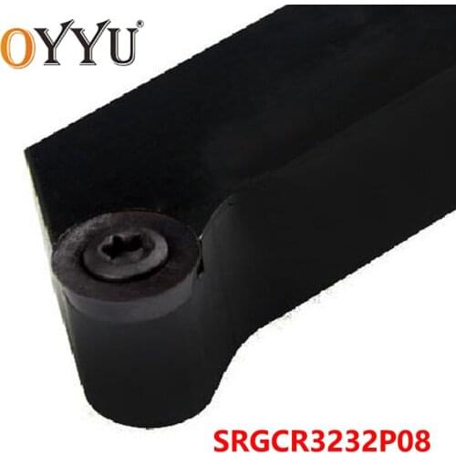 OYYU 32mm SRGCR3232P08 Carbide Inserts Shank Turning Lathe Tool Holder SRGCR 3232P08 Cutting Arbor CNC use RCMT08 High Quality