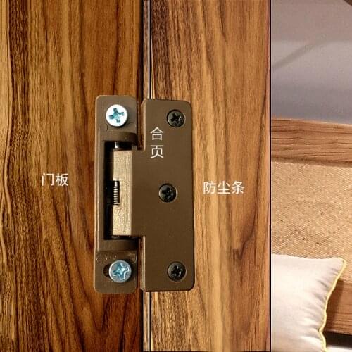 5pc/lot Wardrobe dustproof plastic hinges flag type flat Spring Hinge for kitchen cabinets mini Door Furniture Accessories