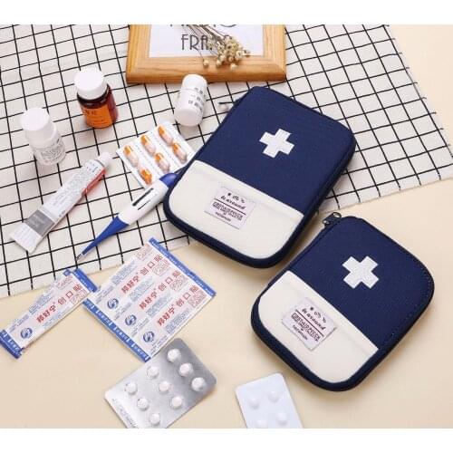 Portable Outdoor First Aid Kit Bag Pouch Travel Medicine Package Emergency Kit Bags Small Medicine Divider Storage Organizer