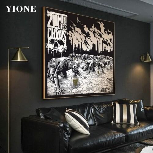 Gothic Gas Masked Man Canvas Posters and Prints Dark Skull Air Pollution Death Wall Art Picture for Room Decoration Paintings