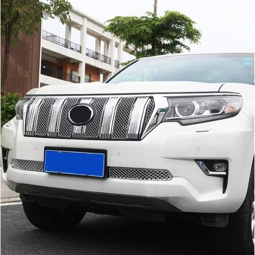 Various Choice of Front and Middle Grids Fittings for Stainless Steel for Toyota Land Cruiser Prado 150 2018 2019