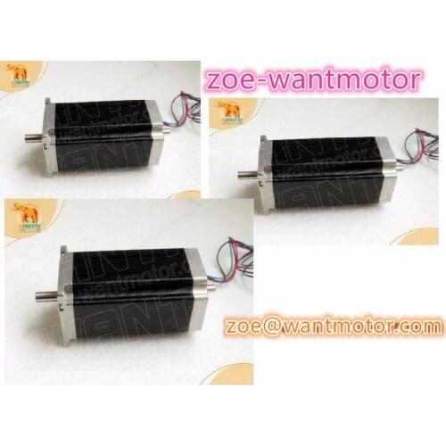 USA free!3pcs Nema 23 Wantai stepper motor Dual Shaft 57BYGH115-003B 3.0A 425oz-in CE ROHS ISO Embroidery 3D Printer