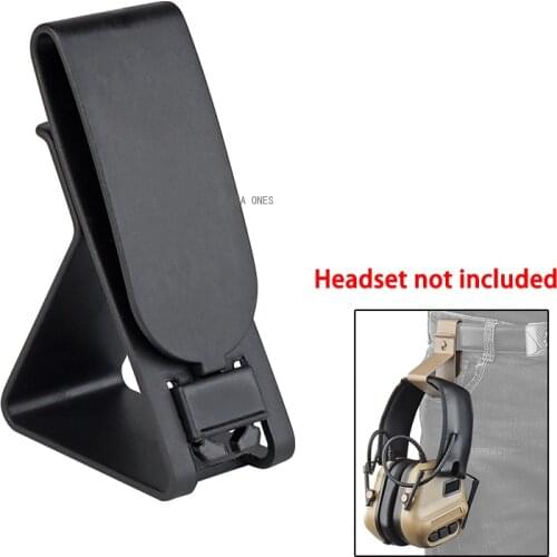 Tactical Headset Hang Buckle Hook Clip Clamp for Belt Training Hunting Shooting Cs Wargame Military Accessories Headset Holder