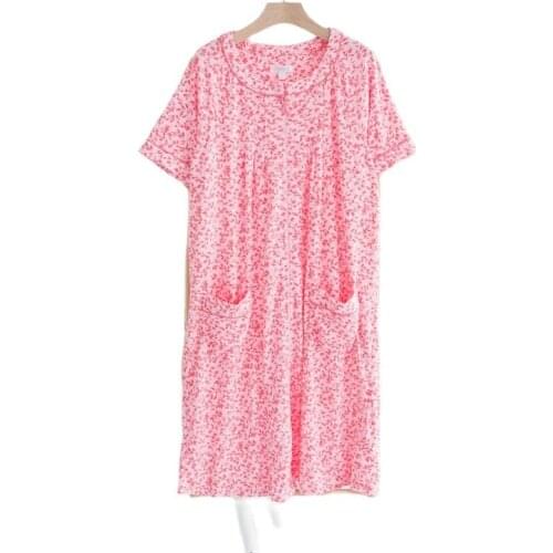 Ladies' Nightgowns Zipper Pocket Modal Nightdress Women 4XL