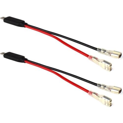 ALLOYSEED 2x H1 LED Car Headlight Wiring Harness Male Plug Single Diode Converter Adapter Cables Auto Headlight Cables