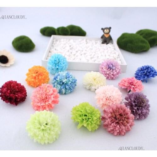 1/10/100 pieces Artificial chamomile Silk Flower Heads for wedding Hair clip Corsage diy Wreath Wall decorative Garland C53