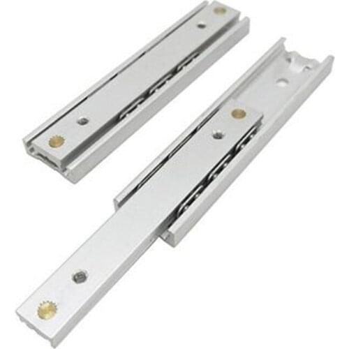 1Pair/Lot Mini Short Aluminum 2 Fold Ball Bearing Drawer Slide Jewelry Box Electronic Product Gift