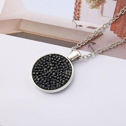 10 Cone color geometric round Enamel Crystal Zircon necklace Rhinestone Cartoon Kawaii Cubic Zirconia Colorful jewelry