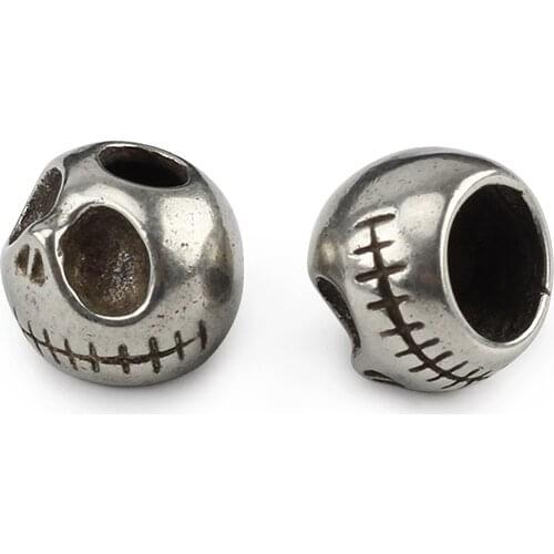 10PCS/LOT Outdoor Knife Pendant EDC Skull Paracord Accessory Wholesale Pumpkin Skull Brass Knife Beads Umbrella Rope Cord