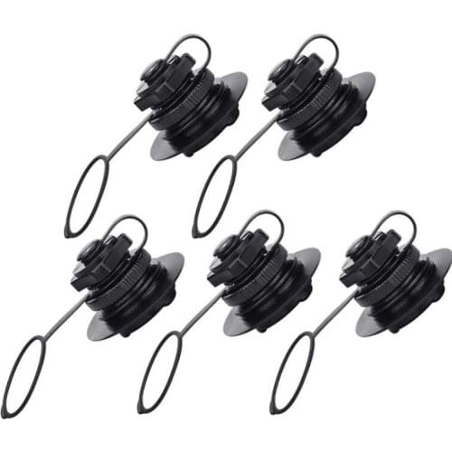 5 Pcs Air Valve Inflatable Boat Spiral Air Plugs Inflation Replacement Screw Boston Valve for Rubber Dinghy Raft Kayak