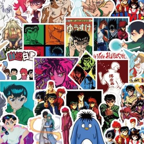 50Pcs/pack YuYu Hakusho Japanese Anime Stickers For Refrigerator DIY Suitcase Laptop Car Skateboard Album Motorcycle