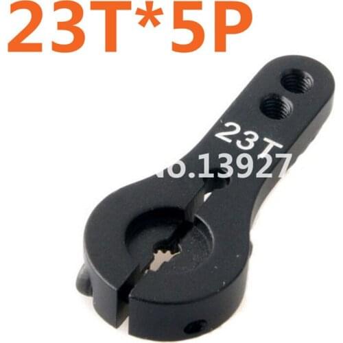 5pcs/lot CNC Aluminum Servo Arm horn 23T Alloy Compatible for 1/10 1/8 Scale Models RC Car Torque Metal Pro Standard Servo Black