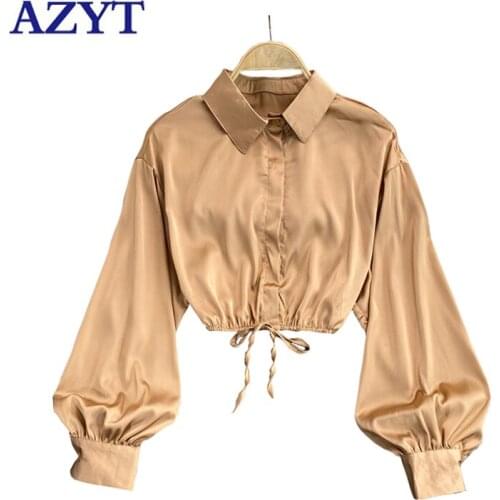 Атласные блузки AZYT China At AliExpress