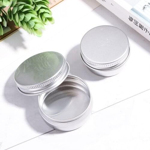 1PC New Small Aluminum Box Cans Round Thread Mini Sample Jar Pot Lip Cream Box Aromatherapy Candle Jar Portable Lightweight