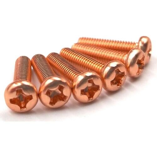 M2.5 Aluminum Alloy color Phillips Screws Round Head Bolts Cross Slot Screw Bolt Orange