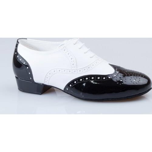 Black White Man Dance Shoes Mambo Dance shoes Hand Made Comfort