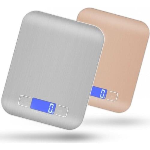 10kg/1g 5kg/1g Digital Kitchen Cooking Scale High Accuracy Food Scale 6 Units Back-Lit LCD Display Stainless Steel & Slim Design