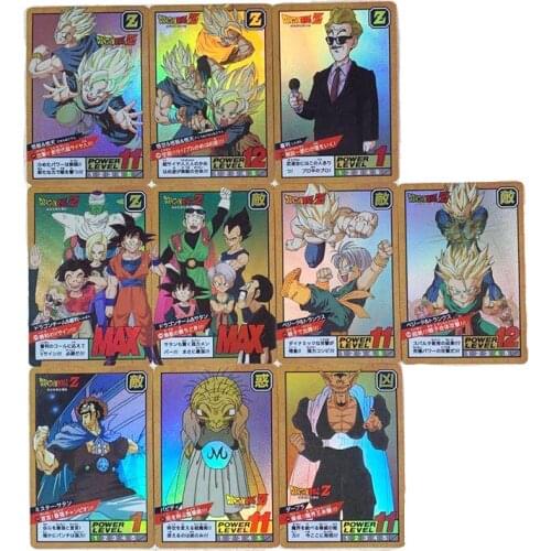 Dragon Ball Felle Strijd 8 Volledige Set Van 10 Flash Lattice Rainbow Flash Card Animation Peripheral Game Collection Card Toy