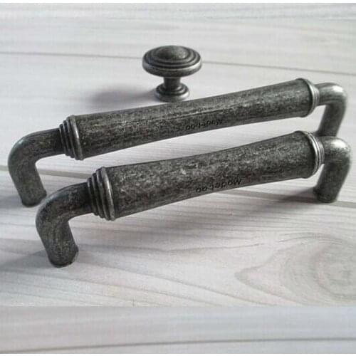 128mm antique furniture handles antique iron kichen cabinet wardrobe door handle black antique brass dresser cupboard pull 5"