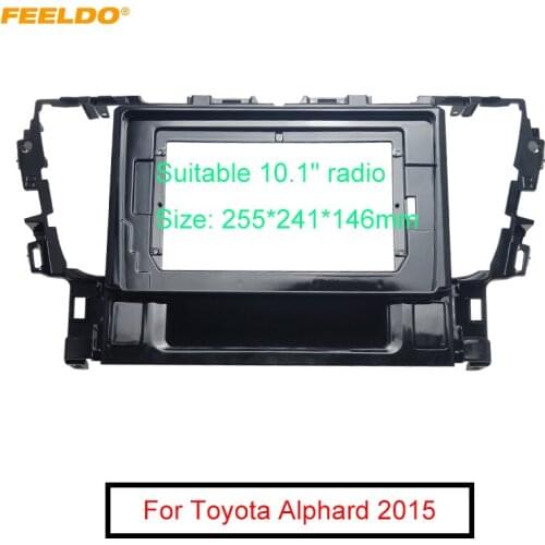 FEELDO Car Audio Radio 2DIN Fascia Frame Adapter For Toyota Alphard 10.1" Big Screen DVD Player Dash Fitting Panel Frame Kit