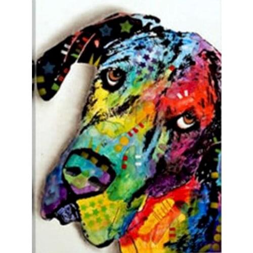 GATYZTORY Full Drill Dog DIY Diamond Painting Rhinestone Kits Animal Cross Stitch Mosaic Art Handmade Gift Home Decor