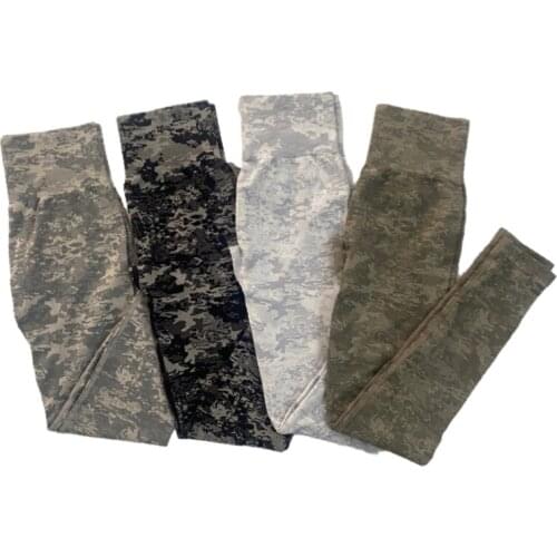 Camouflage Women Gym Yoga Seamless Pants Camo Sports Clothes Stretchy High Waist Athletic Exercise Fitness Leggings Activewear