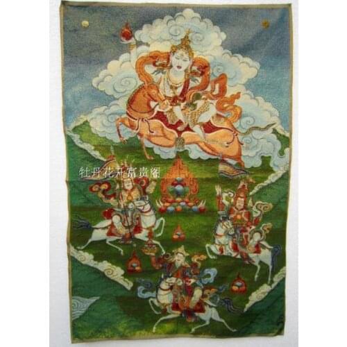 Chinese collection the Thangka embroidery Goddess of mercy diagram