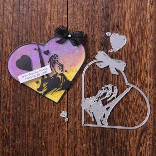 YaMinSanNiO Heart Dies Building Metal Cutting Dies New 2020 for Diy Card Making Scrapbooking Dies Embossing Stencil Wedding Dies