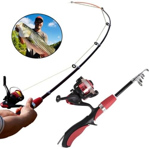 1.2/1.4/1.6M Fishing Rod 200 Type Reel Set Mini Children Retractable Sea Ponds Ultra Short Spinning Wheel Outdoor Fishing Tackle
