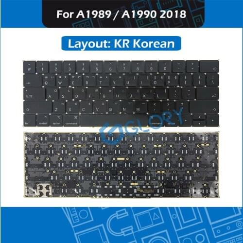 New A1989 A1990 KR Korean keyboard For Macbook Pro Retina 13" 15" Mid 2018 Korea Keyboard Replacement