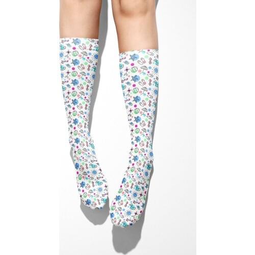 Sexy Summer Starfish Slipper Design Long Socks Women Over Knee Thigh High Knee Stockings For Ladies Girls Knee Socks
