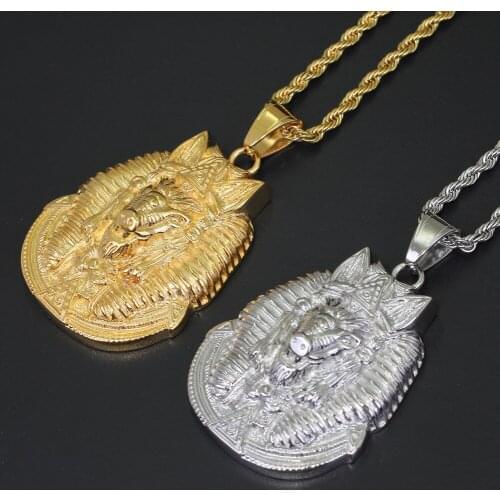 Stainless Steel Animal Pendants Mens Hip Hop Necklace Jewelry Party Gift SN193